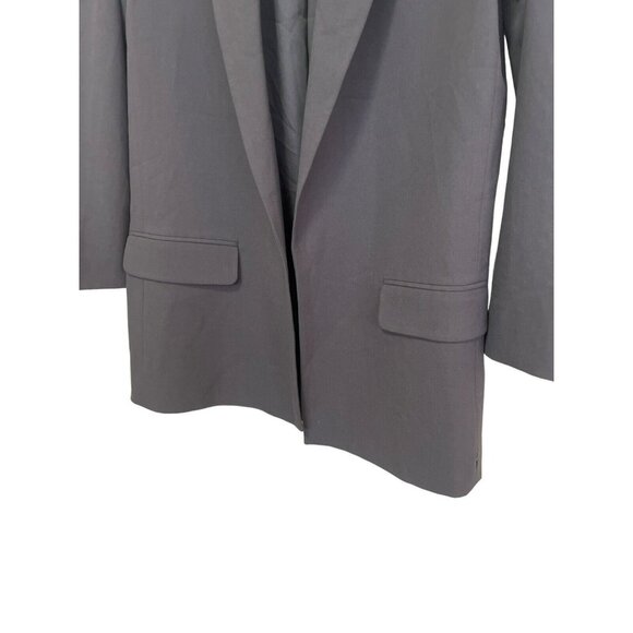 All Saints Black Smoke Aleida Open Long Length Blazer Jacket Size 4 NEW - Picture 7 of 11